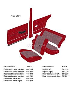 Volvo Bekleding Amazon 4 deurs . nr 692096