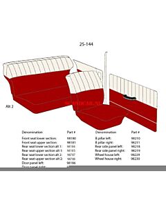 Volvo Bekleding PV544 B stijl r. nr 98211